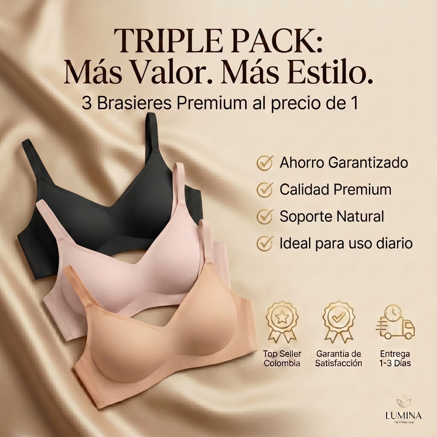 Brasier UltraLift® Pack X3| Realce Natural