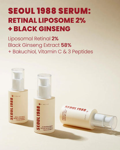 SEOUL 1988™| Retinal 2% + Ginseng Negro: menos estrías, piel más firme y luminosa